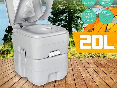 Portable Toilet With Built-in Powerful Water Pump for Outdoor Trips and Camping