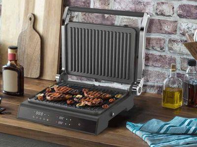 Porodo Lifestyle Glasstop Electric Grill 2000W Digital Touch Screen with Removable Grill Plate