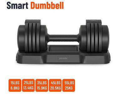 Porodo Single Smart Dumbbell with Adjustable Weight Handle