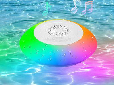 Portable Pool Bluetooth Speaker with Colorful Lights