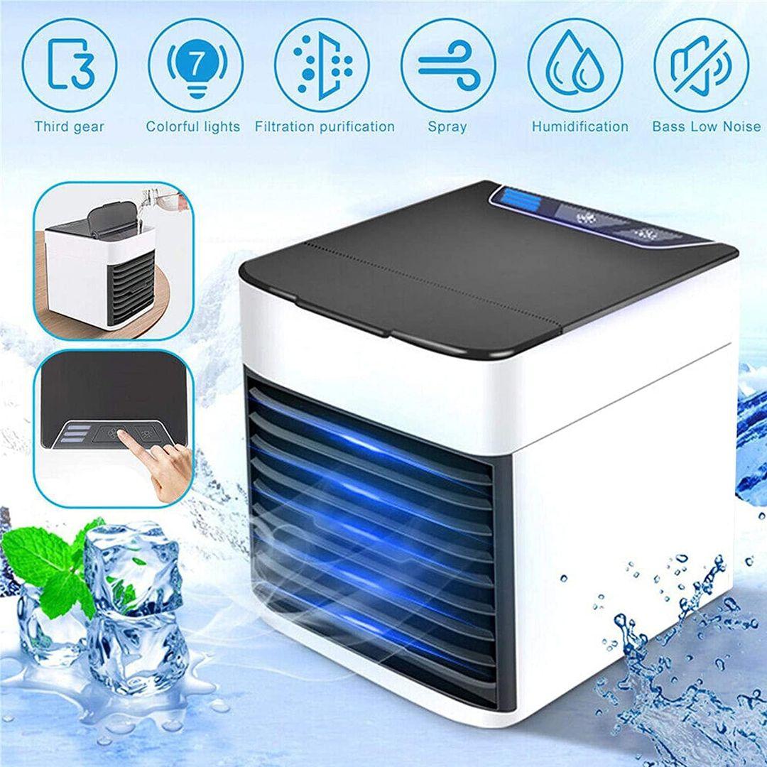 مكيف هواء محمول هادئ مع 3 سرعات وضوء LED بيغير لك مزاج الصيف