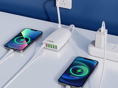 LDNIO A6573C Desk Charger with 6 USB Ports for Fast Charging 65W, 9 Usage Protections