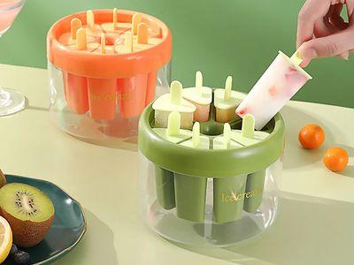 Plastic DIY Popsicle Ice Cream Mold with 8 Sticks