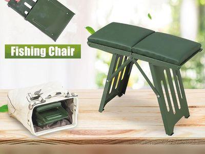 Steel Portable Folding Stool Chair High Load-bearing Handle Durable Mini Chair