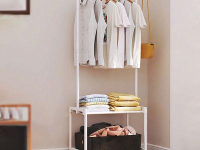 Multi-functional Clothes Stand with a 2-layer Bottom Shelf