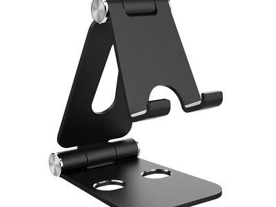 Foldable and Rotating Mobile and Tablet Holder with Non-Slip Stable Base