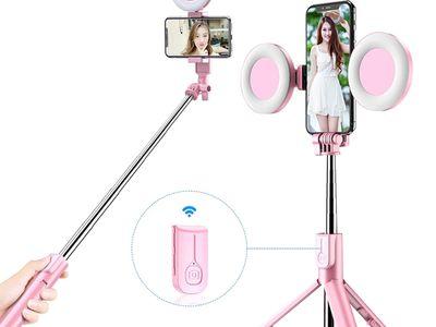 4 In 1 Dual Led Ring Light Selfie Stick