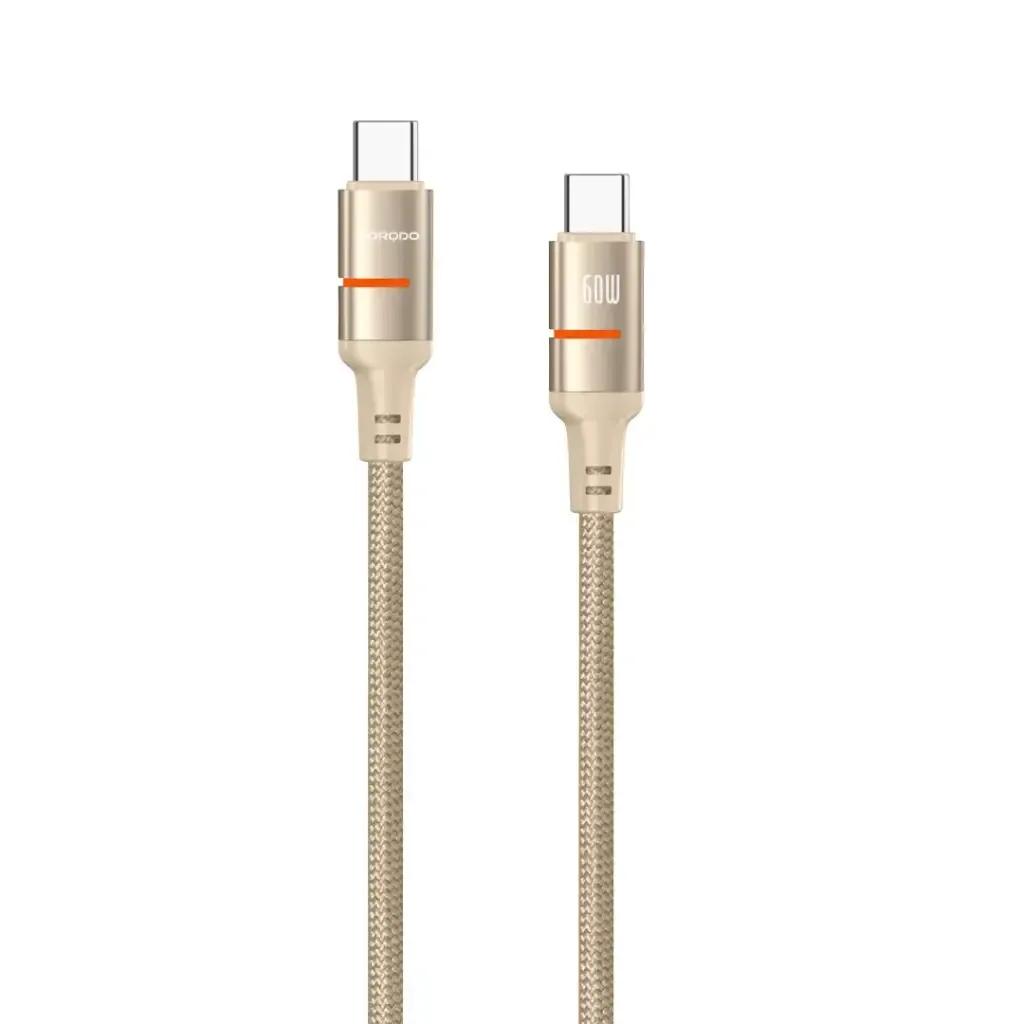 كيبل بإضاءة LED من بورودو USB-C إلى USB-C 