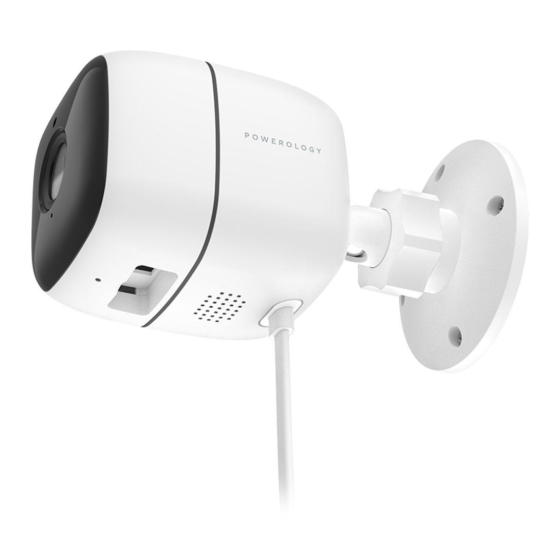كاميرا Powerology Smart Outdoor Camera ذكية وايفاي مقاومة للماء مع زاوية عريضة 110°
