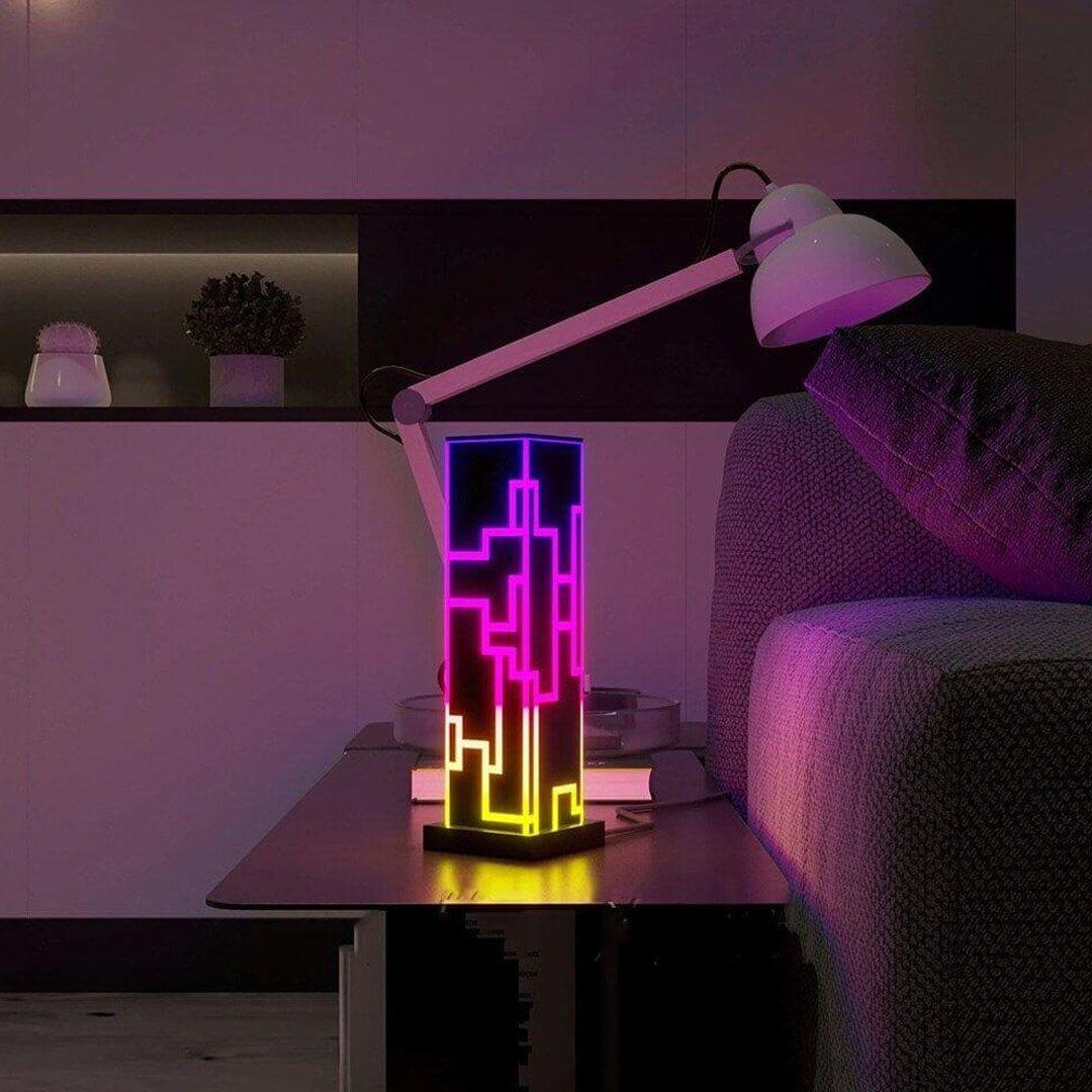 مصباح الاضاءة الليلية Galactica Table Lamp مع اضاءة RGB LED مع ريموت للتحكم عن بعد 