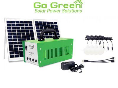 Go Green Portable Solar Energy Kit - 12V/12Ah - AC/DC Output