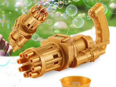 Gatling Bubble Gun, Automatic Gatling Bubble Machine Gun for Boys and Girls