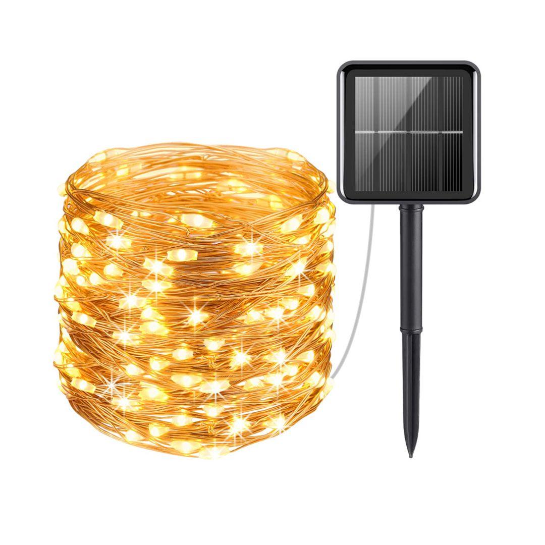 13M LED Solar String Lights Waterproof Copper Wire Decoration Lights for Gardens & Home