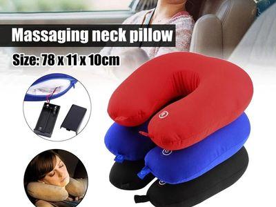 Vibrating Neck Massage Travel Pillow can be used easily for travel, or in cars, or to take a nap anywhere