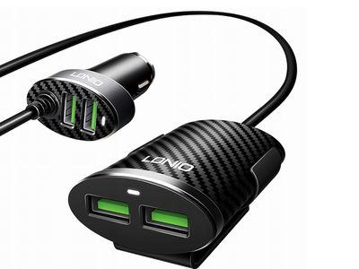 LDNIO car USB charger front and back 2 dual 4 ports car charger