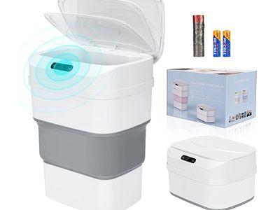 Touchless Automatic Motion Sensor Rectangular Trash Can with Lid