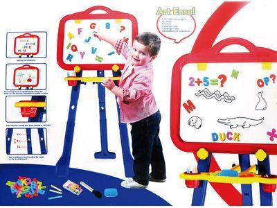 Double-sided Children's Drawing and Writing Board with An Elegant Easel