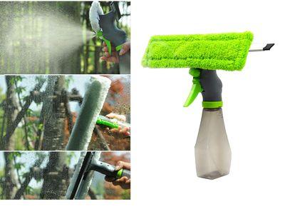 3 In 1 Window Cleaner Spray Bottle Wiper Squeegee Microfibre Cloth Pad Kit