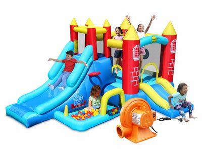 Happy Hop 9071R Bounce House 8 in 1 Jumping Castle