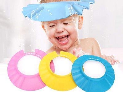 Adjustable Baby kids Shampoo Bath Shower Hat Cap Wash Hair Waterproof Shield