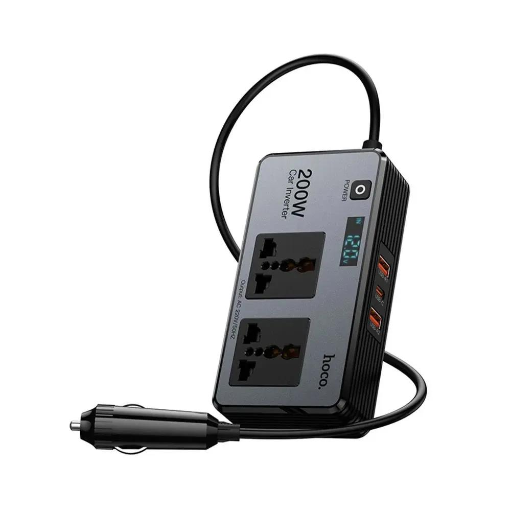 Hoco Z66 – محول وشاحن سيارة بقوة 66 واط مع شحن سريع PD وQC3.0