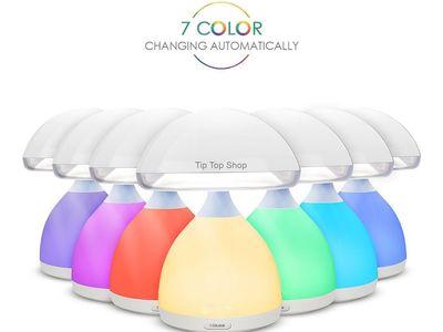 LED 7 Color Mushroom Lamp Light Eye Protection Rechargeable Night Lamp