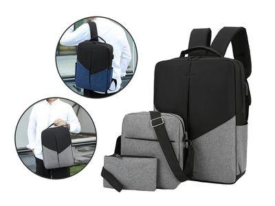 Travel Backpack Bag Set (3Pcs) With USB Port For 15.6 Laptop Multifunctional design