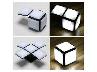 Mini Square Night Light LED Folding Lighting Small Table Lamp USB Rechargeable