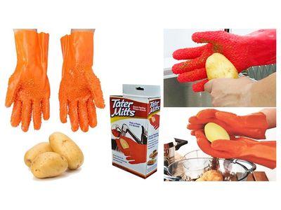 Tater Mitts Quick Water Resistant Multi-use Potato Peeling Gloves