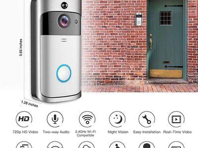 Home Wireless Remote Monitoring Real-Time Two-Way Talk Video Doorbell