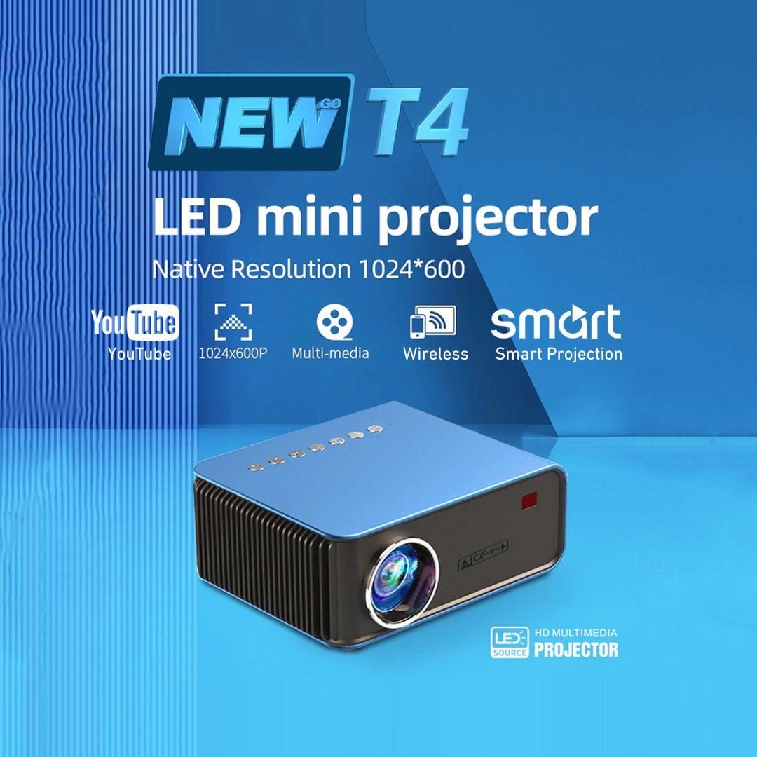 T4 Mini Projector HD WiFi Projector Home Video Projector