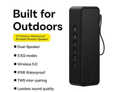 Baseus V1 Bluetooth Speaker Outdoor IPX6 Waterproof Stereo Mini Portable Sound Box