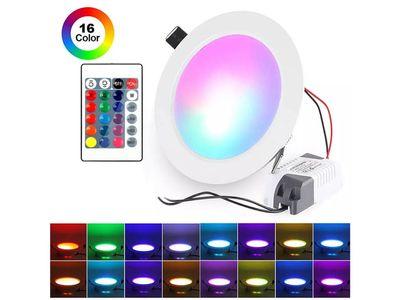 50mm RGB LED light with infrared remote control 16 colors and 4 flashing modes dimmable RGBW