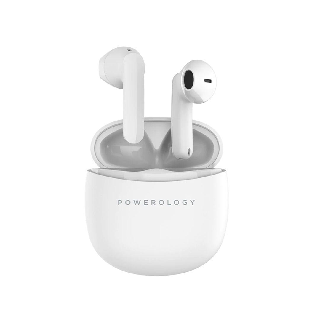 سماعات Powerology Stereo Buds Plus اللاسلكية بلوتوث 5.0 مع تحكم ذكي تاتش وجودة صوت ممتازة