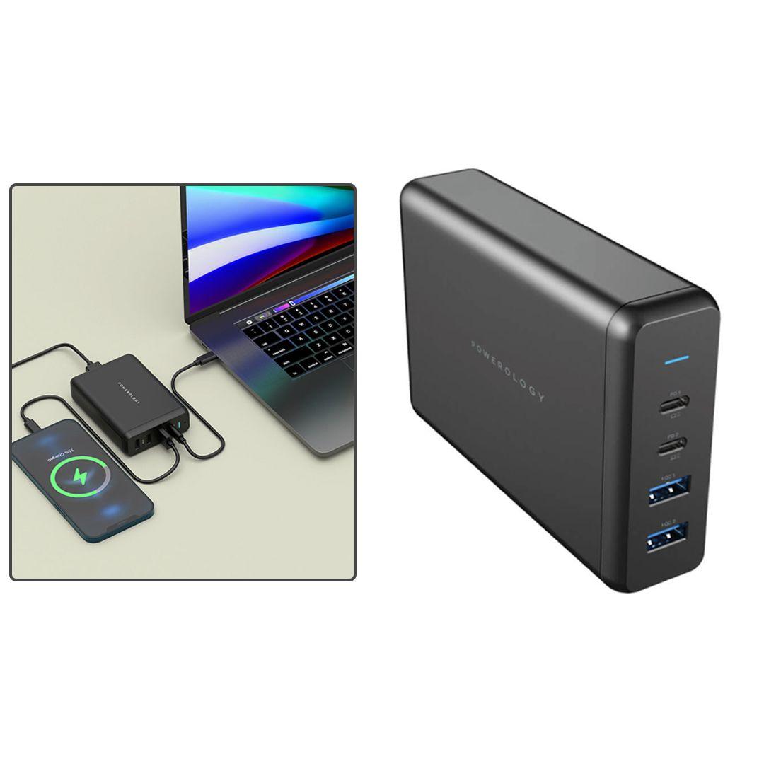 شاحن Powerolory Power Terminal مع 4 منافذ يدعم الشحن السريع بقوة 75 واط  