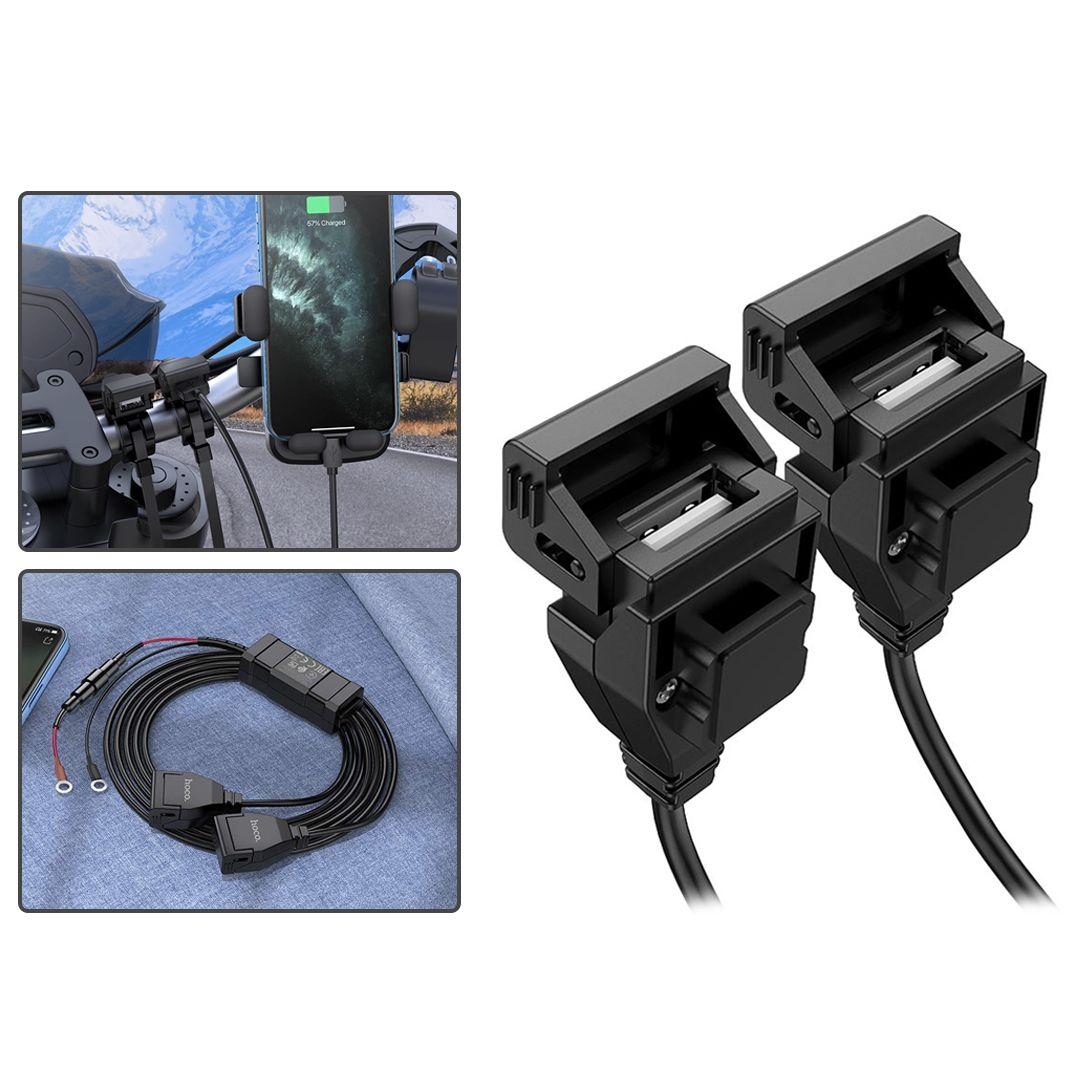 شاحن دراجة نارية Hoco Z45A ثنائي المنفذ مخرج USB مزدوج