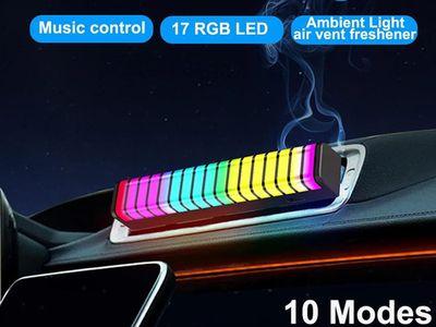 Car Diffuser With RGB LED Musical Lighting Matching Acoustic Rhythm with 10 Light Modes