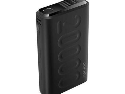 PORODO PD-2093-BK 20000 mAh Portable Power Bank 18W with 2 USB Ports with LED Digital Display