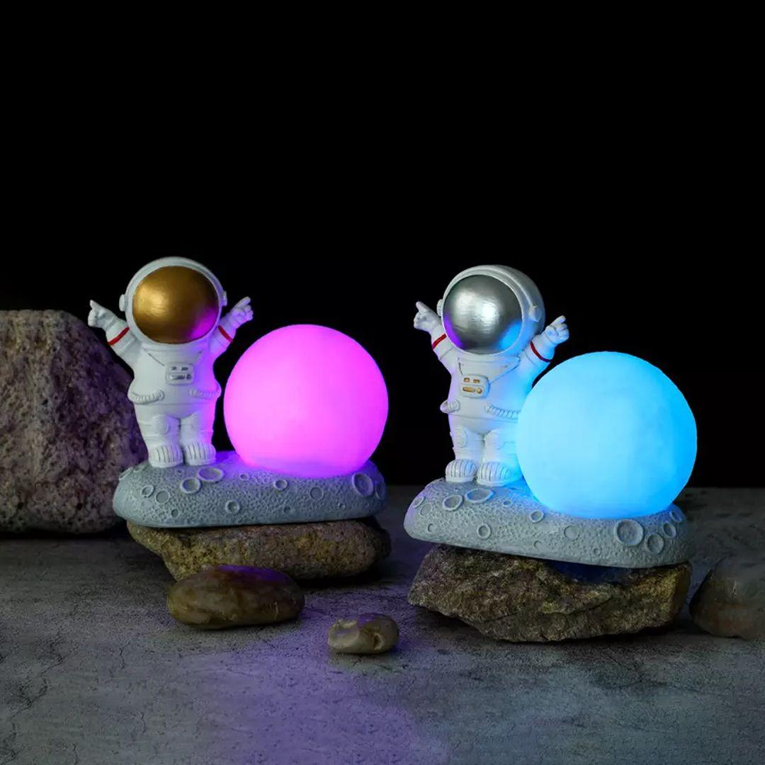 The RGB LED 3D Astronaut Light is ideal for use as a night light and decor in children's rooms