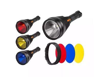 Large LED Flashlight with Tactical Flashlights Adjustable (5 Modes) Waterproof Rechargeable Type-C