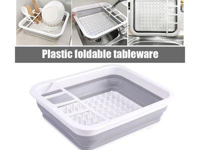 Dryer Dish Rack and Foldable Storage Bowl with Non-Slip Legs Made of High-Quality Silicone