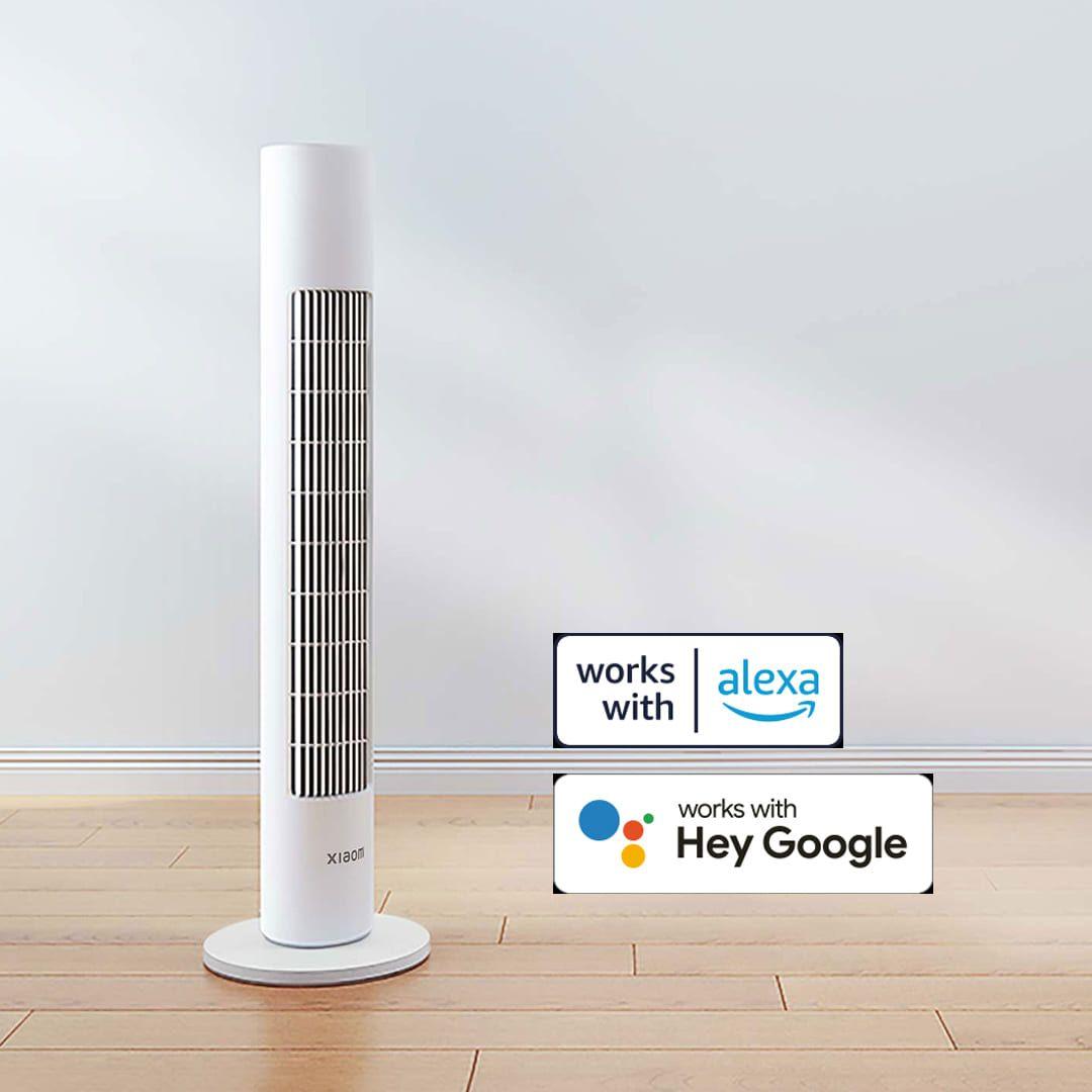 مروحة Xiaomi Smart Tower Fan الذكية مع تهوية قوية ثلاثية الأبعاد للتخلص من حرارة الصيف بسرعة 