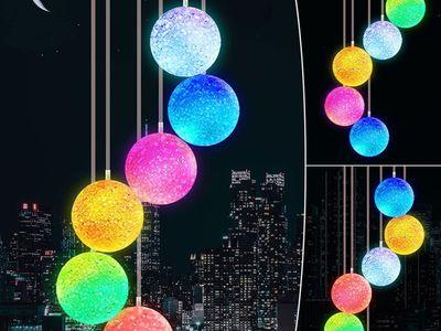 Solar Color Changing Ball Wind Chimes LED Decorative Waterproof Outdoor Lights