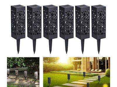 Solar Powered LED Garden Light Waterproof IP44 Sensitive Light Sensor, Easy to Install (6 pcs Pack)