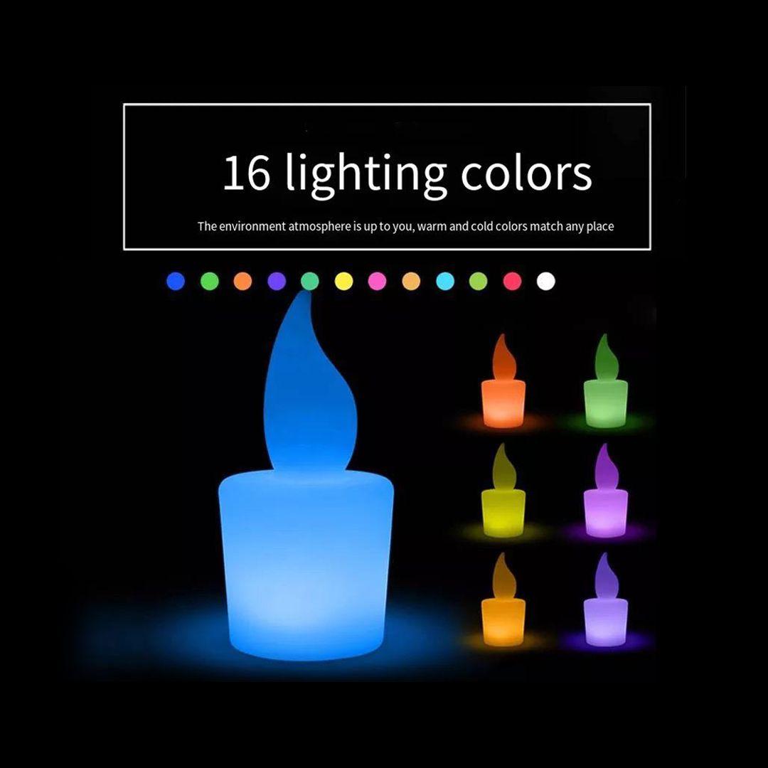 LED Candle Light with remote control multi color 16 colors RGB waterproof