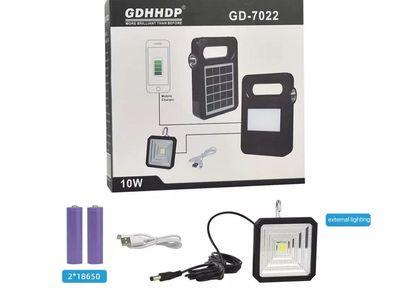 GD-7022 Rechargeable Solar LED Light with USB Cable Energy Saving