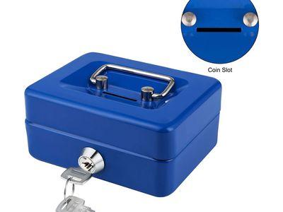 Metal Box With Lock Durable Double Layer Space Saving Cash Storage High-Quality Sturdy Metal