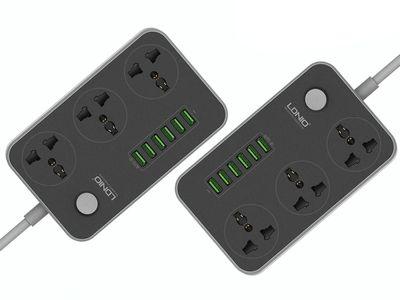 LDNIO SC3604 ldino Power Strip with 3 AC Sockets + 6 USB Ports