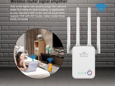 WiFi Extender Booster Wps Long Range Internet with Omnidirectional Antennas with 3 Modes