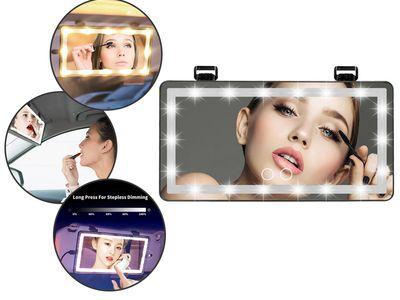 Ultra-thin Adjustable Car LED Light Makeup Mirror Fits Most Cars with Perfect Appearance and Scratch Resistance